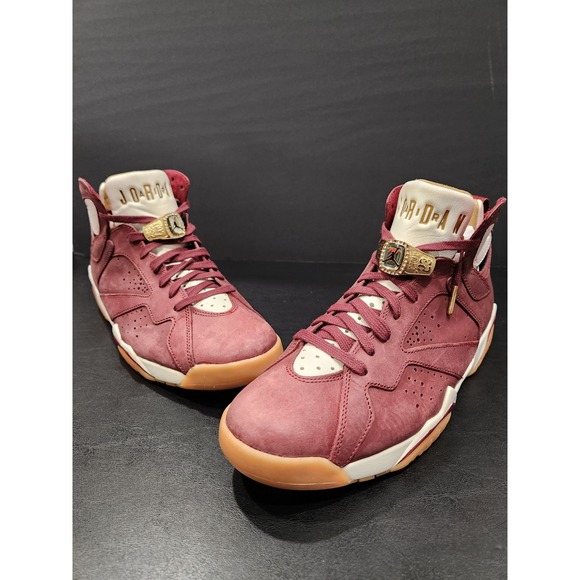Air Jordan 7 VII Retro Cigar Burgundy Gold Men's Sz 9.5